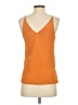 H&M 100% Polyester Orange Sleeveless Blouse Size S - photo 2