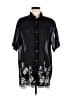Assorted Brands 100% Polyester Black Short Sleeve Blouse Size M - photo 1