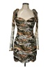 Zara Camo Brown Cocktail Dress Size L - photo 1