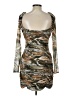 Zara Camo Brown Cocktail Dress Size L - photo 2
