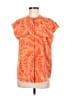 Worthington 100% Polyester Orange Short Sleeve Blouse Size M - photo 1