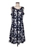 NY Collection Print Blue Casual Dress Size M - photo 1