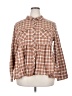 Heyson 100% Cotton Checkered-gingham Brown Long Sleeve Polo Size 2X - photo 1
