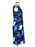 Escada 100% Cupro Floral Blue Cocktail Dress Size EU 38 / US 8 - photo 4