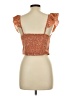 B.O.G Collective 100% Polyester Orange Sleeveless Blouse Size L - photo 2