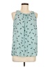 Ann Taylor LOFT Outlet 100% Polyester Teal Sleeveless Blouse Size M - photo 1