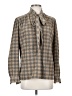 Evan Picone 100% Polyester Tweed Gray Long Sleeve Blouse Size 4 - photo 1