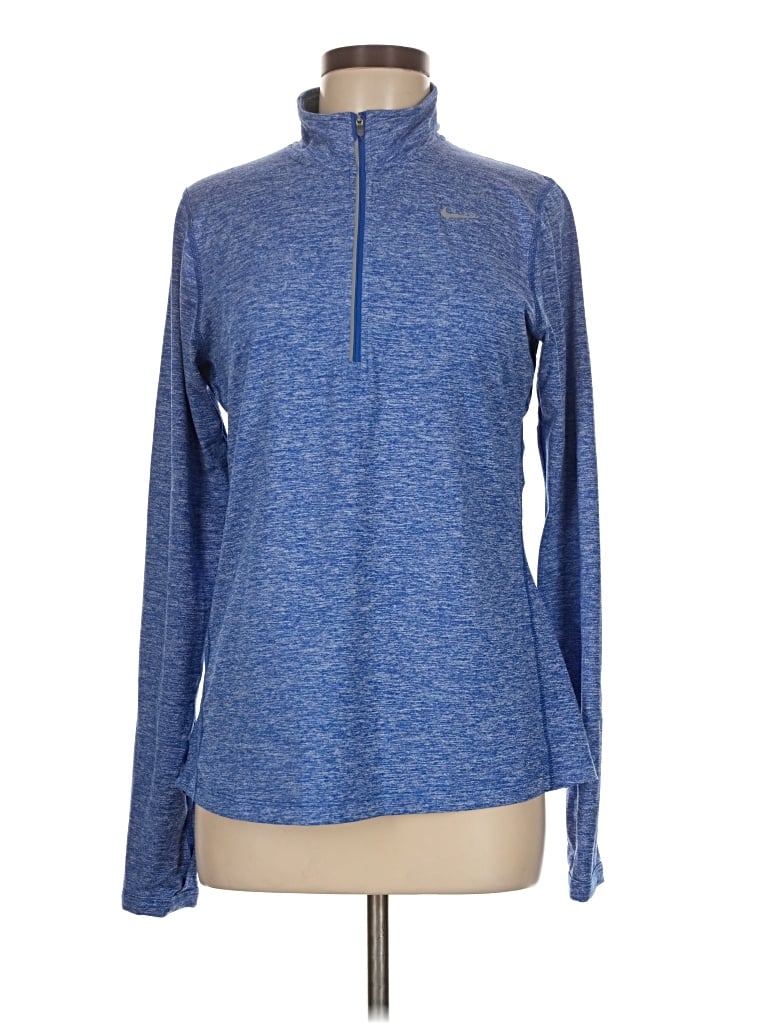 Pre-owned Nike Fleece Jacket In Blue