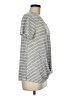 Caslon Stripes Gray Short Sleeve T-Shirt Size M - photo 4