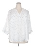 Torrid 100% Polyester Stars White 3/4 Sleeve Blouse Size 2X Plus (2) - photo 1