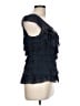Floreat 100% Silk Black Sleeveless Silk Top Size 10 - photo 4