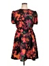 Shein 100% Polyester Print Black Casual Dress Size XL - photo 1