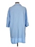 Ekouaer 100% Rayon Blue 3/4 Sleeve Button-Down Shirt Size L - photo 2