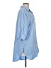 Ekouaer 100% Rayon Blue 3/4 Sleeve Button-Down Shirt Size L - photo 4
