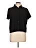 All:Row 100% Polyester Black Short Sleeve Blouse Size L - photo 1