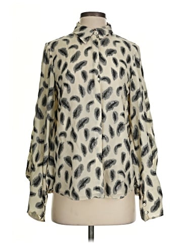Saloni Long Sleeve Silk Top (view 1)