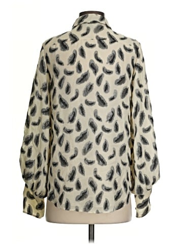Saloni Long Sleeve Silk Top (view 2)