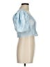 Topshop Blue 3/4 Sleeve Blouse Size 6 - photo 4