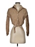 Boohoo Tan Long Sleeve Blouse Size S (estimated) - photo 1