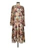 Esley 100% Polyester Paisley Tan Casual Dress Size S - photo 1