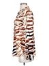 Calvin Klein 100% Polyester Animal Print Brown Long Sleeve Blouse Size S - photo 5