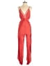 Caribbean Queen 100% Polyester Solid Red Jumpsuit Size S - photo 1