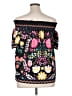 Shein Curve 100% Polyester Black 3/4 Sleeve Blouse Size 0X - photo 2