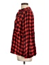 Suzanne Betro 100% Rayon Plaid Red Long Sleeve Button-Down Shirt Size L - photo 5