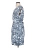 The Limited 100% Polyester Graphic Blue Casual Dress Size XS - photo 5