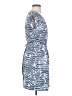 The Limited 100% Polyester Graphic Blue Casual Dress Size XS - photo 4