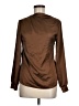 Boohoo 100% Polyester Brown Long Sleeve Blouse Size 6 - photo 1