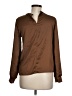Boohoo 100% Polyester Brown Long Sleeve Blouse Size 6 - photo 2