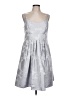 David's Bridal 100% Polyester Metallic Silver Cocktail Dress Size 12 - photo 1