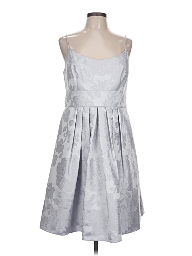 Pre-owned David's Bridal Cocktail Dress In Silver