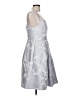 David's Bridal 100% Polyester Metallic Silver Cocktail Dress Size 12 - photo 4