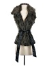 Bebe 100% Polyester Gray Faux Fur Vest Size XS - photo 1