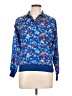 Diane von Furstenberg 100% Polyester Print Blue Long Sleeve Blouse Size 10 - photo 1