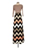 Auditions 100% Polyester Chevron-herringbone Brown Casual Dress Size S - photo 2