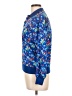 Diane von Furstenberg 100% Polyester Print Blue Long Sleeve Blouse Size 10 - photo 5