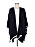 Ann Taylor Black Blue Poncho One size - photo 1
