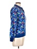 Diane von Furstenberg 100% Polyester Print Blue Long Sleeve Blouse Size 10 - photo 4
