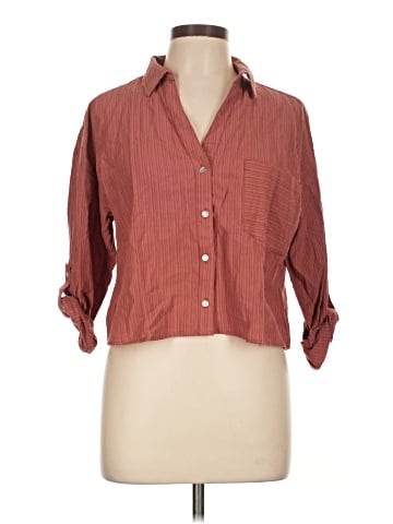 Love Notes 3/4 Sleeve Button-Down Shirt (view 1)