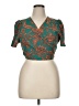Shein Curve Teal Short Sleeve Blouse Size 14 Plus (1) - photo 1