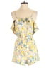 Topshop 100% Polyester Floral Yellow Romper Size 2 - photo 1