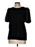 Nine West Black Short Sleeve Top Size L - photo 1