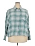 Eddie Bauer Plaid Green 3/4 Sleeve Button-Down Shirt Size 2X - photo 1