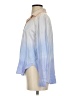 Bella Dahl Color Block Blue Long Sleeve Blouse Size S - photo 5