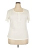 Unbranded Ivory Short Sleeve Henley Size 4X - photo 1