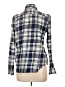 Chaps 100% Cotton Plaid Blue Long Sleeve Button-Down Shirt Size L - photo 2