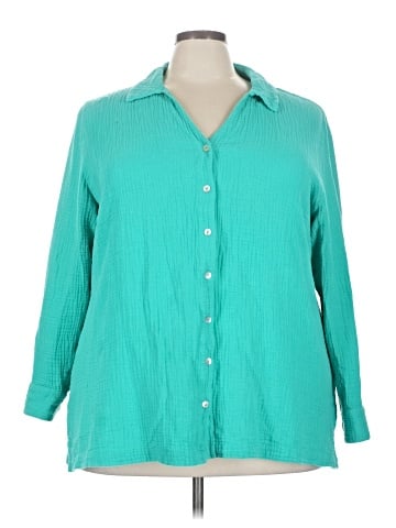 Soft Surroundings 3/4 Sleeve Button-Down Shirt (view 1)